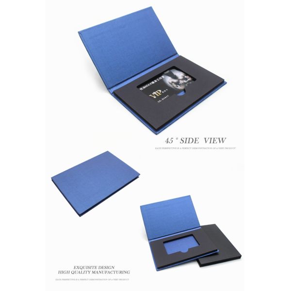 Custom Printed Logo VIP Card Boxes / Cardboard Gift Packaging Magnetic Box