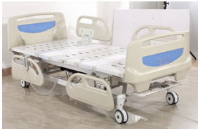 Intensive Care Motorised Hospital Bed Tilted For Patients Examination