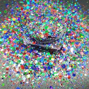 Polyester Bright Rainbow Candy Sparkle Mixes Shapes Chunky Glitter Confetti