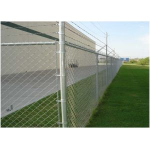 Galvanized Chain Link Fence With 2mm - 3mm Wire Diameter Smooth Surface