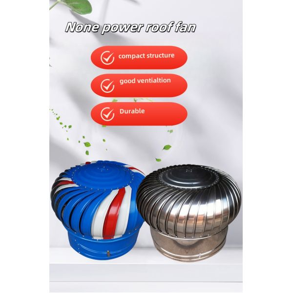 Source Factory Stainless Steel Roof Ventilating Fan Without Power Wind Drive Poultry Pig Farm Turbine Roof Exhaust Fans