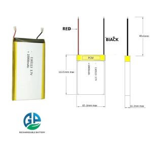 Gpe 753050 3.7v 1200mah Rechargeable Lithium Polymer Battery KC Approved