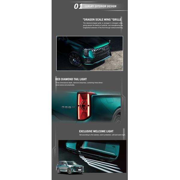 2023 GAC Trumpchi GS8 Gasoline Hybrid Cars Automatic Gear Box Hydraulic Steering System