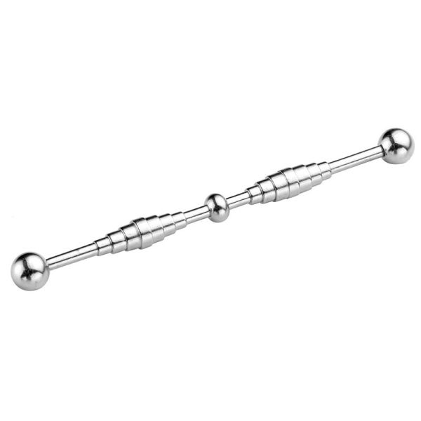 14G Stainless Steel Screw & Twist Snake Long Industrial Barbell Cartilage Ear Piercings Jewelry 58mm