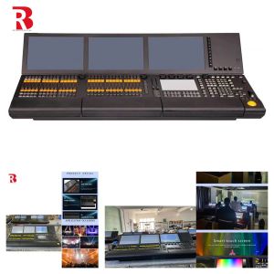 Quality Pro Stage RDM DMX512 Console Moving Head Light Linux System Controller Three Screen for sale