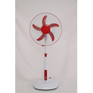 Modern Design Solar AC DC Fan With Remote Control Two Power Lines Plug