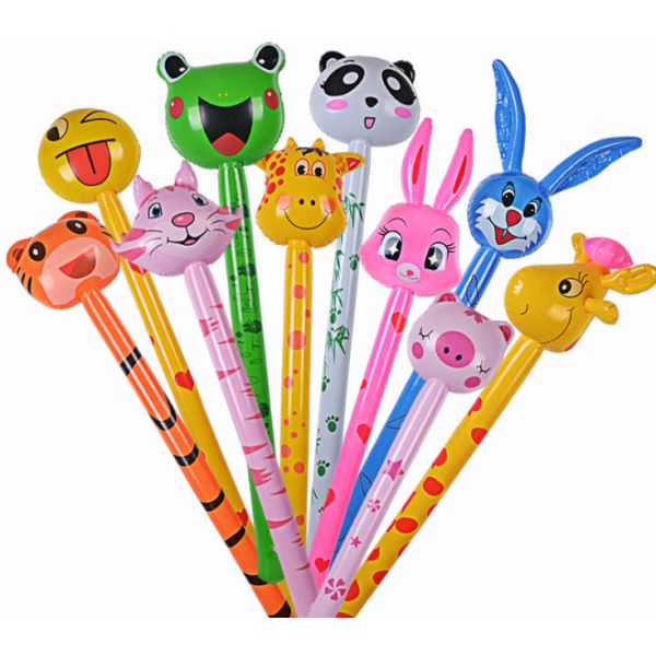 Buy Cartoon Animal Inflatable Long Hammer No wounding weapon Stick Children Toys , cheering animal stick s,6P Pthalates free at wholesale prices