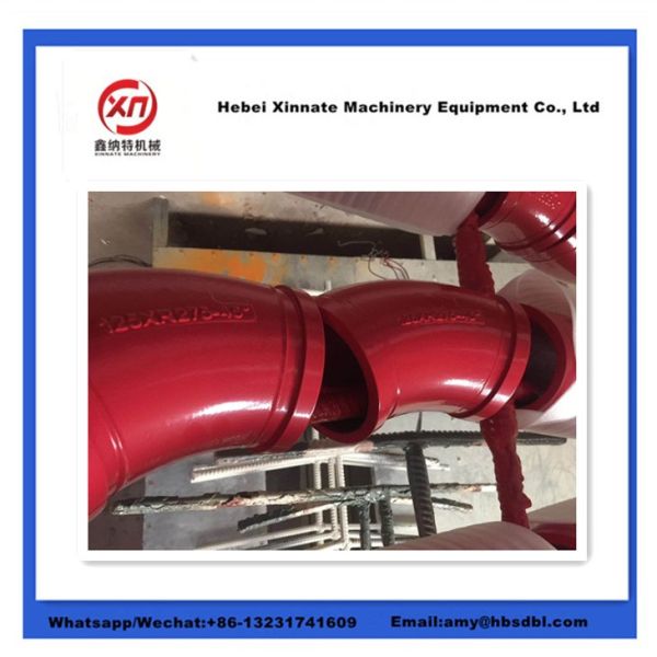 R275x90D Cast Concrete Pump Elbow Single Wall Twin Wall 20# Concrete Pump Pipe Bend
