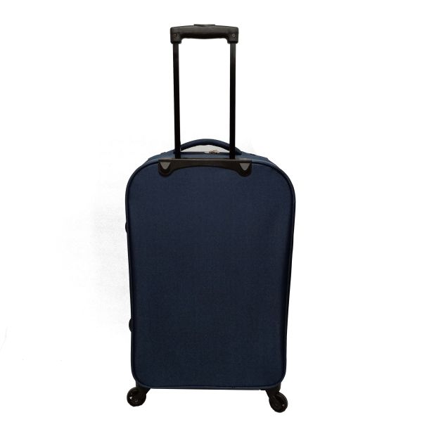 Reinforced Handle Purple 600D Polyester EVA Trolley Luggage