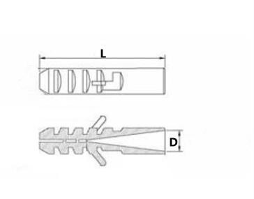 10mm ISO Expansion Plastic Wall Plug Screw For Household