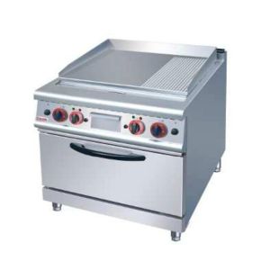 High Efficiency Flat Commercial Induction Griddle BBQ Grill Griddle 16.8 KW