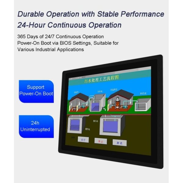 Embedded IP65 Waterproof 12.1 Inch I5 8+128g 1280*800 Rear-mount industrial touch All in One panel PCs