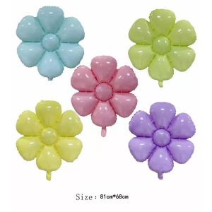 Ins Style Cute Daisy Flower Shape Foil Balloons Globos Party Decoration