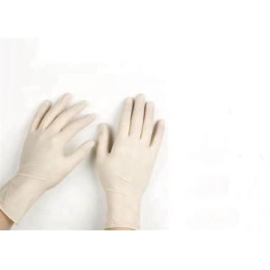 Purple Color Disposable Medical Gloves Natural Latex Material For Hospital /