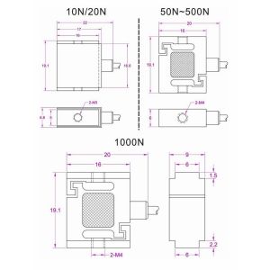 Miniature tension compression load cell 20kg 200N with analog output