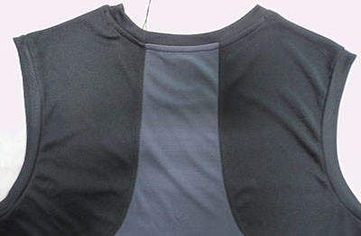 Hot Transfer Print Logo 140gsm Mens Black Muscle Shirt For Running