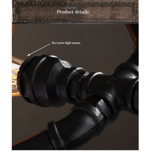 Retro American Iron Dining Room Chandelier Restaurant Bar Kitchen Light Ring Loft Pendant Light(WH-VP-229)