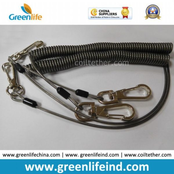 Buy Strong Pulling Innovative Stainless Steel Wire Spiral Coil Lanyard at wholesale prices
