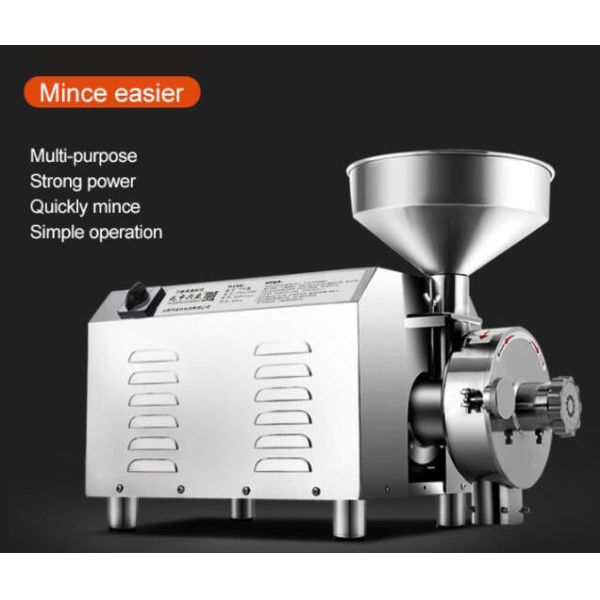 3600W Stainless Steel 80kg Rice Grain Grinding Machine High Productivity