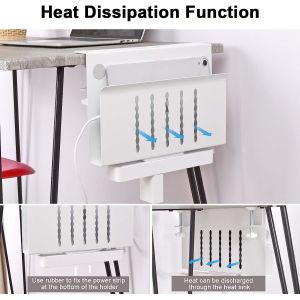 Desk Storage Made Easy No Drill Under Desk Cable Tray with Carbon Steel Material