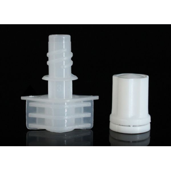 5mm Caliber Blue Color Plastic Spout Caps For Skin Care Doypack / Baby Food Pouch Tops