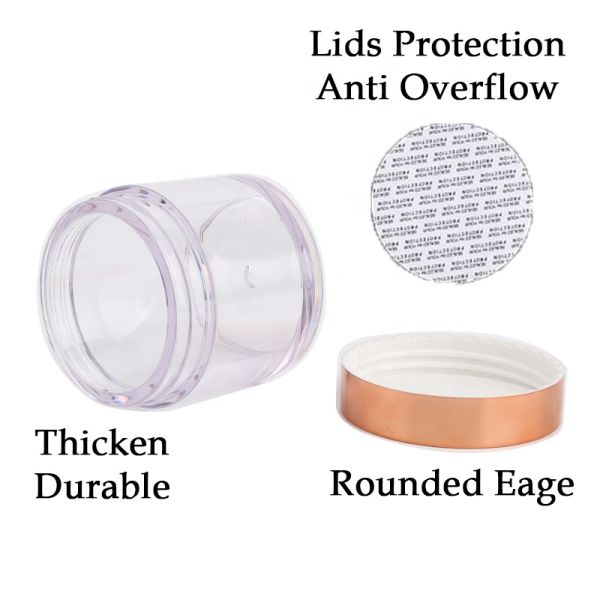 Custom Logo Cosmetic Jars Packaging Plastic Jar Containers Mini Rose Gold Cosmetic Jar Other Cosmetic