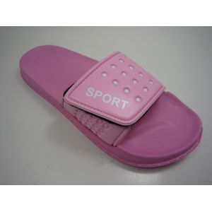 Ladies Breathable Flat Eva Material Slippers Upper With Velcro