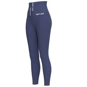 Blue Latex Shapewear Yoga Pants 3XL 99cm Waist Trainer Leggings