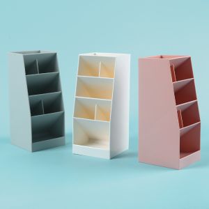 Divided Plastic Stationery Holder With Widened 6 Compartment