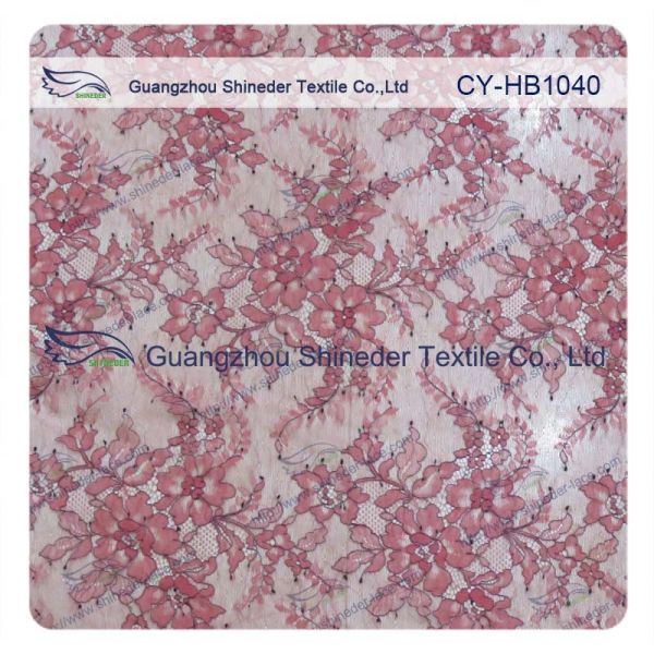 Coloured Elegant Chantilly Lace Wedding Dresses French Lace Fabric