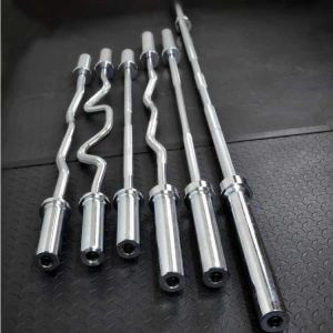 Wholesale Gym Fitness Weight Lifting Handle Chrome 2200mm 1500mm Barbell Bar No