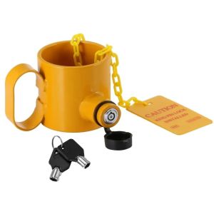 Wheel King Pin Lock with Handles and Warning Tag The Perfect Addition to Your