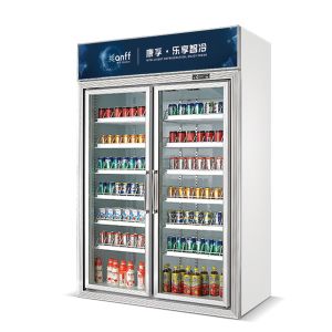 Arsenbo Upright Commercial Display Refrigerator 380V White LED Light