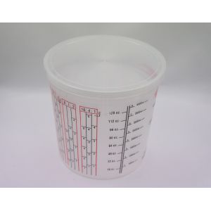4000ml  Mixing cup Auto Plastic Single Use plastic pots measuring printed cup calibrated-up cup