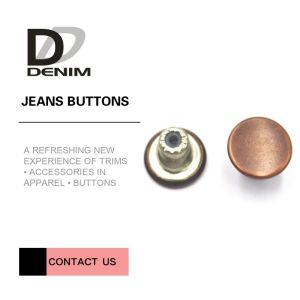 Customize Decorative Brass Jeans Fasteners Metal Clothing Buttons Brand Style