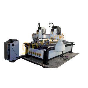 China Multiple heads router woodworking machine with double rotary axis on sale