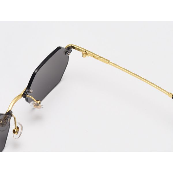 UV400 Stylish Polarized Sunglasses Elegant Irregular Lens Women Rimless