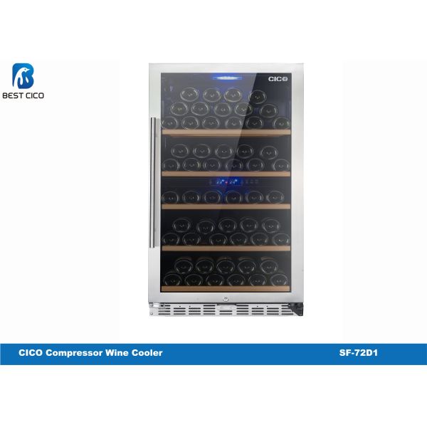 Electronic Temp Controller Wine Cooler Fridge Dual Zone SF-72D1 Auto Closing