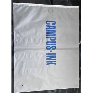 Zipper Closure Custom Garment Packaging Bag With Frosted Plastic And Custom Logo