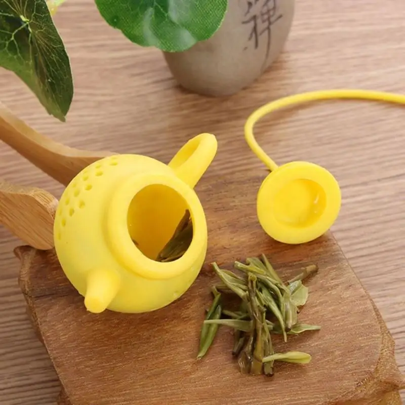 Silicone Tea Bag Leaf Filter Diffuser Portable Tea Infuser for Creative Teapot Shape