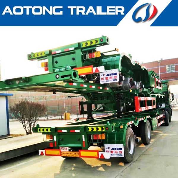 Semi-Trailer 3 Axles 40FT Flatbed/Skeleton Cargo Truck Trailers Container Chassis Trailer