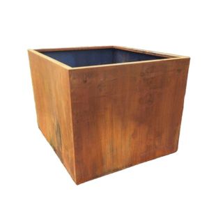 Planter box large outdoor flower pot stainless steel