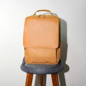 Manufactures Custom Male Brown Washable Kraft Paper Bag Softback Backpack With