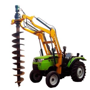 Tractor Mounted Pole Diging Hole Digger Erection Machine