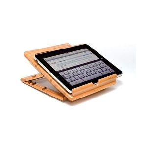 Rectangle Shaped Bamboo Stand for Books Tablets and Phones Multifunctional