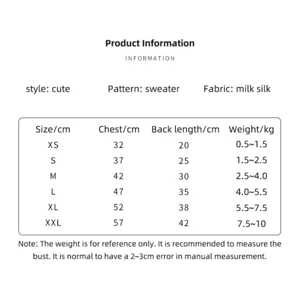 Soft Polyester Fiber Pets Wearing Clothes 32cm Warm Dog Coats