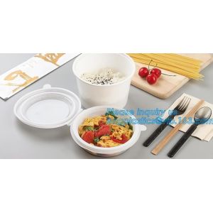 Custom printed disposable PLA hot soup bowls, kraft paper soup cup,Eco-Friendly