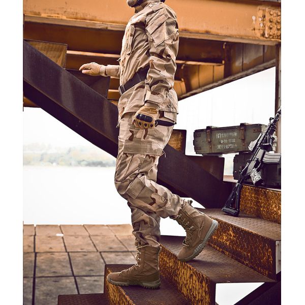 Wholesale Tactical Black Military Boots Hiking Shoes Defensive Rubber Sole Men's Tactical Boots Desert Boots