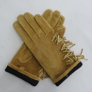 Hot sale sheepskin women leather gloves