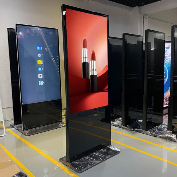 Buy HD Floor Standing Digital Signage 4k Vertical Touch Screen Kiosk Media Player at wholesale prices